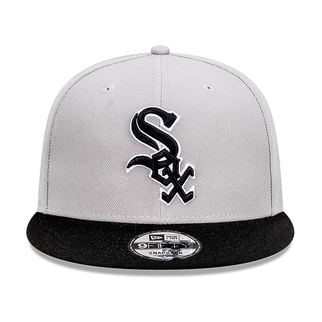 New Era Caps Adjustable M/L Chicago White Sox New Era MLB Team Interchange 2 Tone 9FIFTY Snapback Hat - Grey/Black
