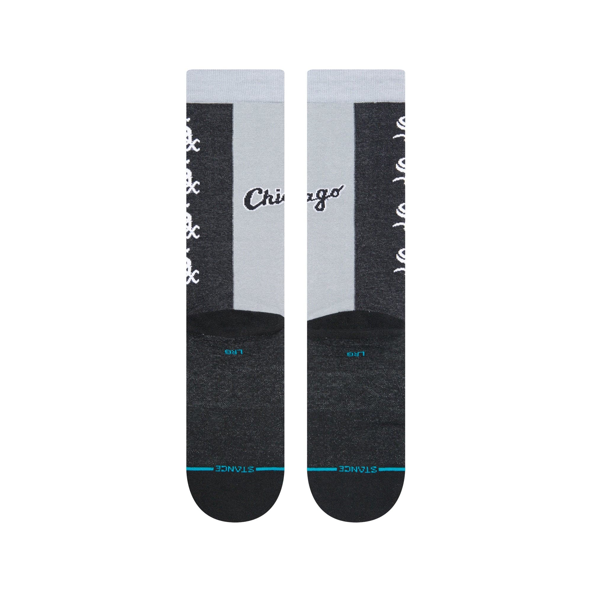 Stance Socks Large (9-12 US) Chicago White Sox Stance MLB Grey Split Crew Socks - Black