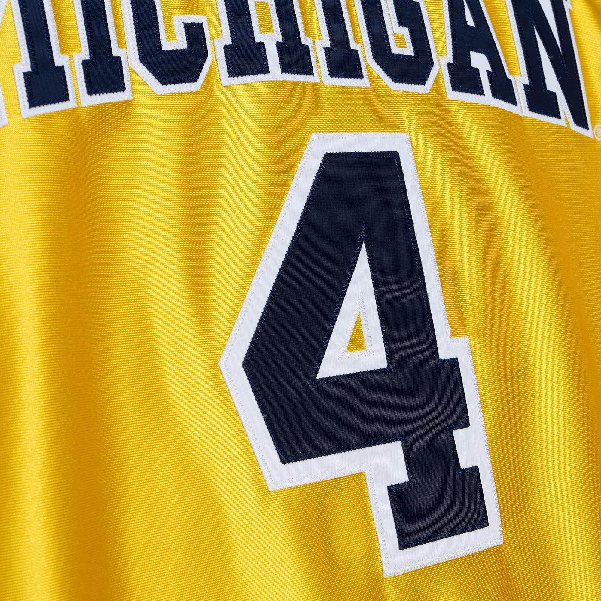 Mitchell And Ness Jerseys Chris Webber Michigan Wolverines 91-92 Mitchell & Ness NCAA Authentic Jersey - Yellow