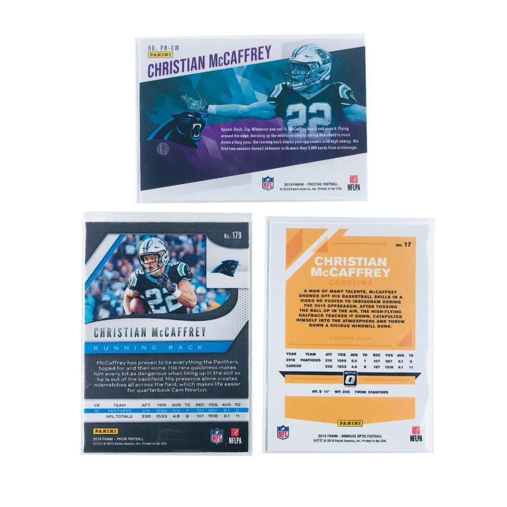 Panini Cards Christian McCaffrey Carolina Panthers 2019 Panini NFL 3 Card Insert Set
