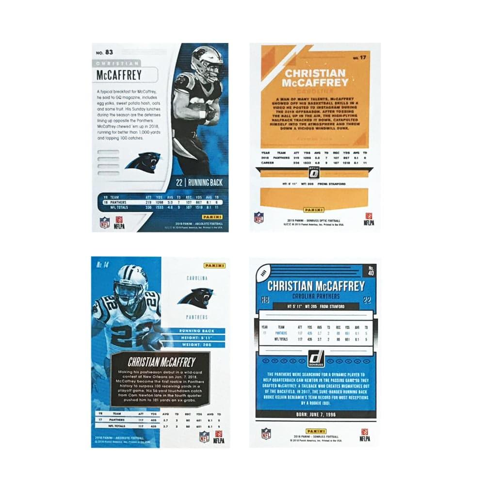 Panini Cards Christian McCaffrey Carolina Panthers Panini NFL 4 Base Card Set