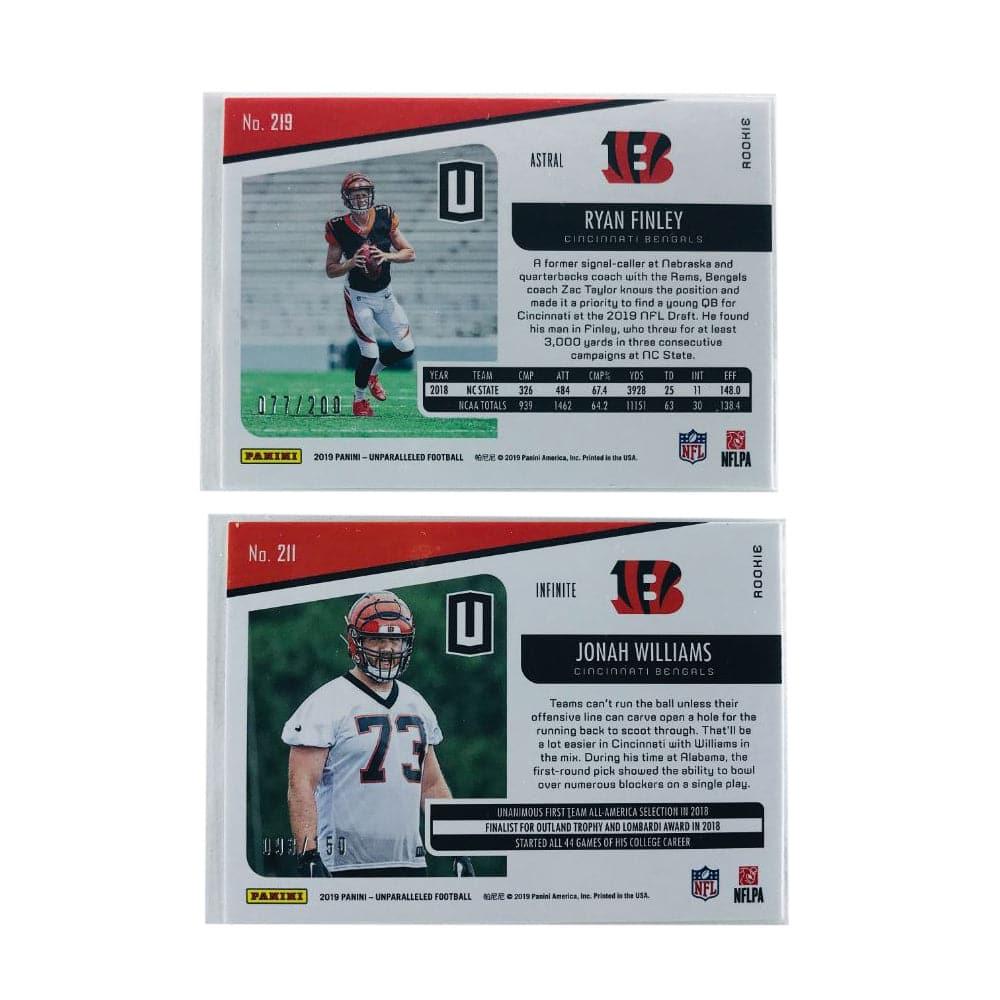 Panini Cards Cincinatti Bengals Panini NFL Unparalled Parallel 2 Trading Card Set