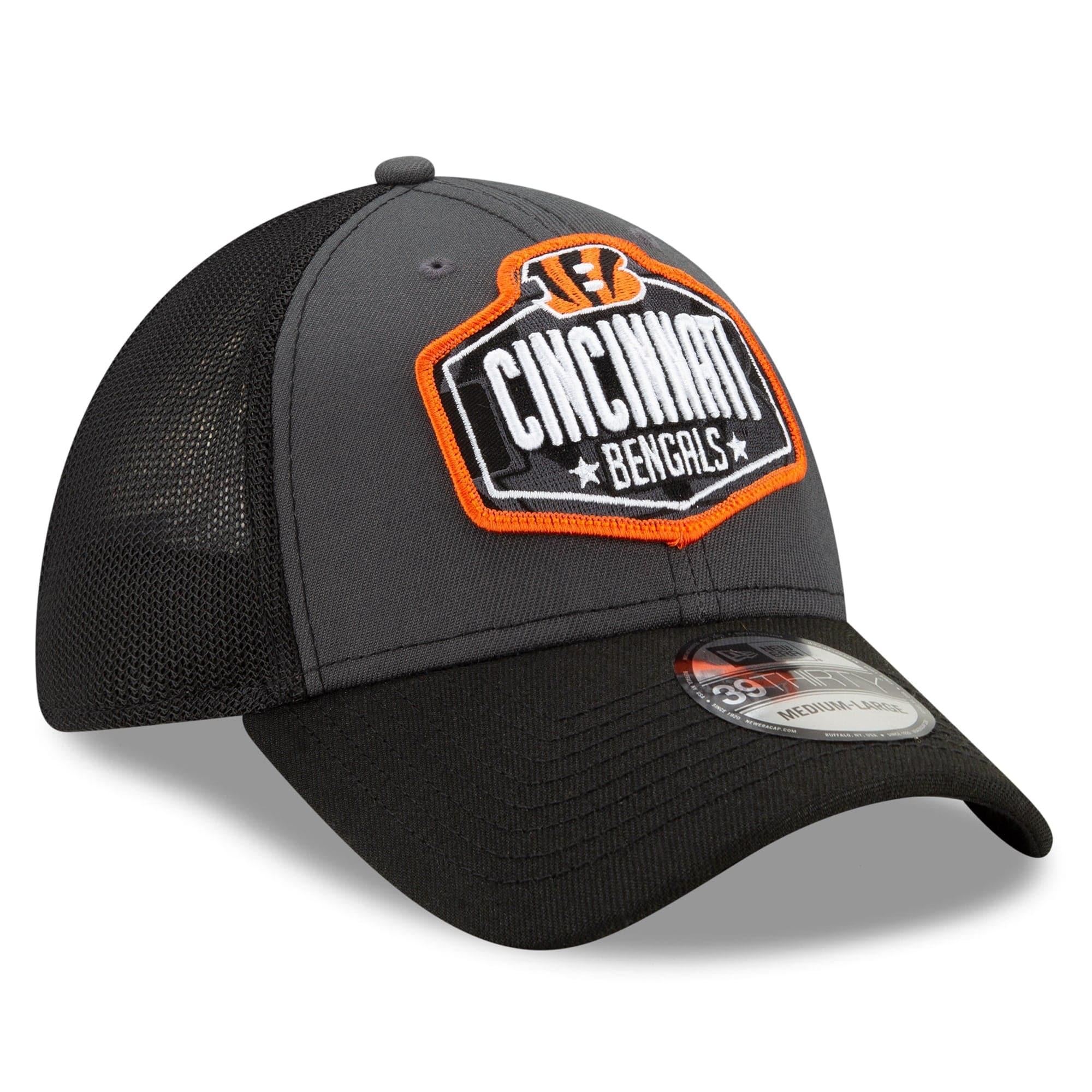 New Era Caps Cincinnati Bengals New Era 2021 NFL Draft 39THIRTY Flex Fit Curve Hat - Graphite