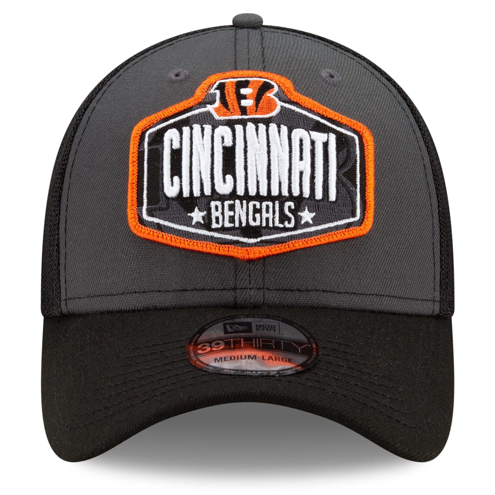 New Era Caps Cincinnati Bengals New Era 2021 NFL Draft 39THIRTY Flex Fit Curve Hat - Graphite