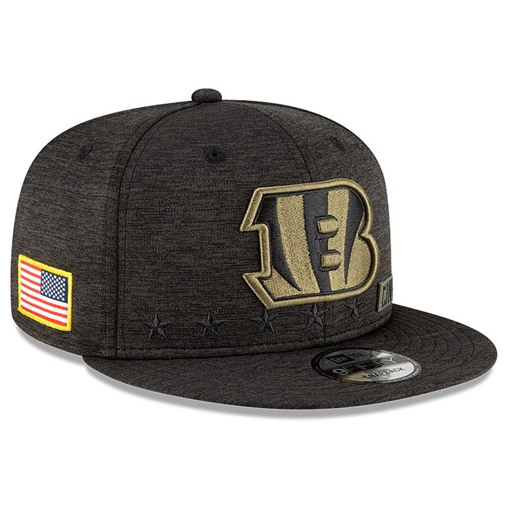 New Era Caps Cincinnati Bengals New Era NFL 2020 Salute To Service 9FIFTY Snapback Hat - Black