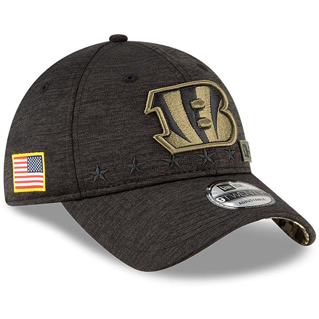 New Era Caps Cincinnati Bengals New Era NFL 2020 Salute To Service 9TWENTY Curve Hat - Black
