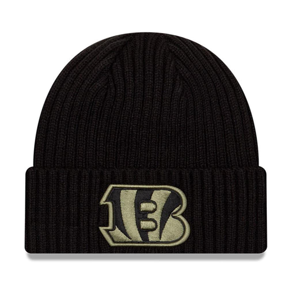 New Era Beanies Cincinnati Bengals New Era NFL 2020 Salute To Service Cuffed Knit Beanie - Black