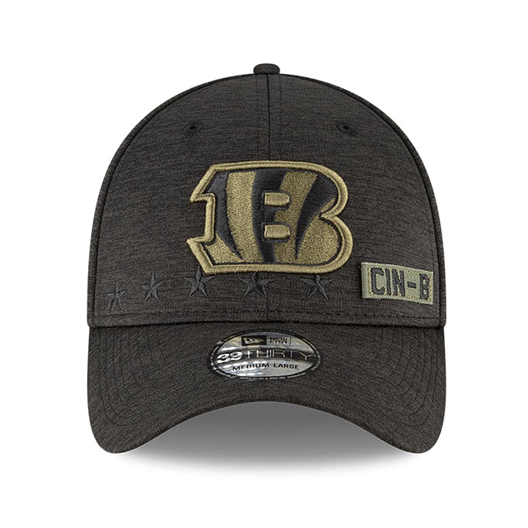 New Era Caps Cincinnati Bengals New Era NFL 2020 Sideline 39THIRTY Flex Fit Curve Hat - Black