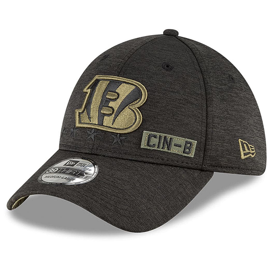 New Era Caps Cincinnati Bengals New Era NFL 2020 Sideline 39THIRTY Flex Fit Curve Hat - Black