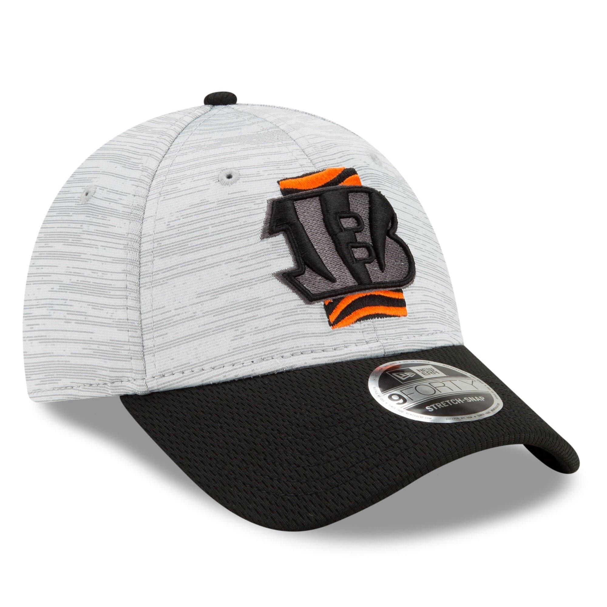 New Era Caps Cincinnati Bengals New Era NFL 2021 Training Camp 9FORTY Curve Stretch Snapback Hat - Grey