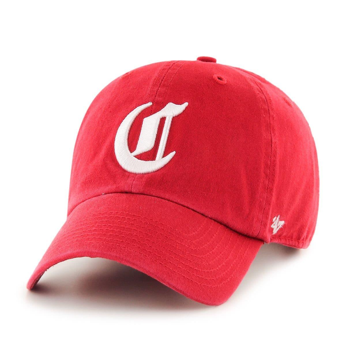47 Brand Caps Cincinnati Reds '47 MLB Cooperstown Clean Up Adjustable Curve Hat - Red
