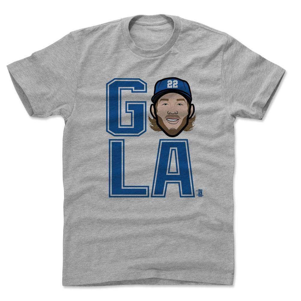 500 Level T-Shirts Clayton Kershaw Los Angeles Dodgers 500 Level MLB Go LA T-Shirt - Gray