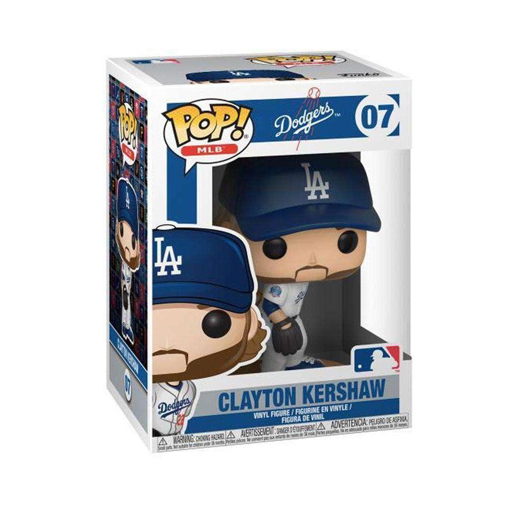 Funko Figures Clayton Kershaw Los Angeles Dodgers Funko MLB Pop Vinyl 3.75" Figure - White