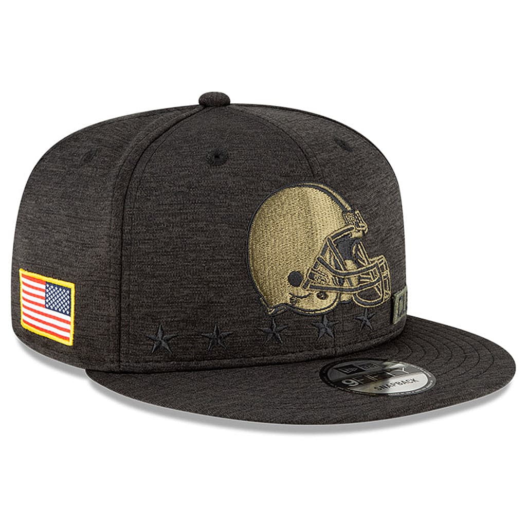 New Era Caps Cleveland Browns New Era NFL 2020 Salute To Service 9FIFTY Snapback Hat - Black
