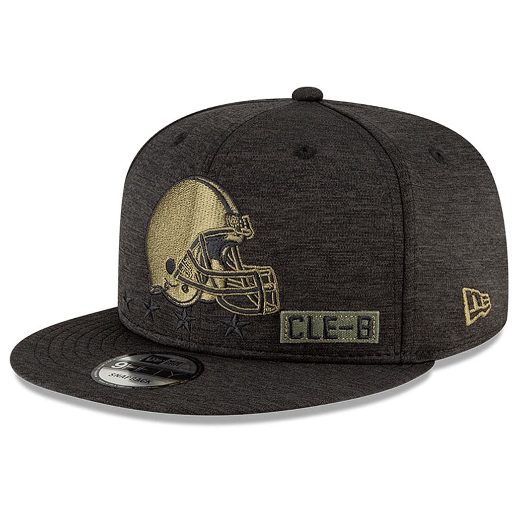 New Era Caps Cleveland Browns New Era NFL 2020 Salute To Service 9FIFTY Snapback Hat - Black