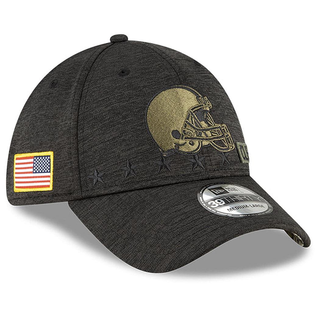 New Era Caps Cleveland Browns New Era NFL 2020 Sideline 39THIRTY Flex Fit Curve Hat - Black
