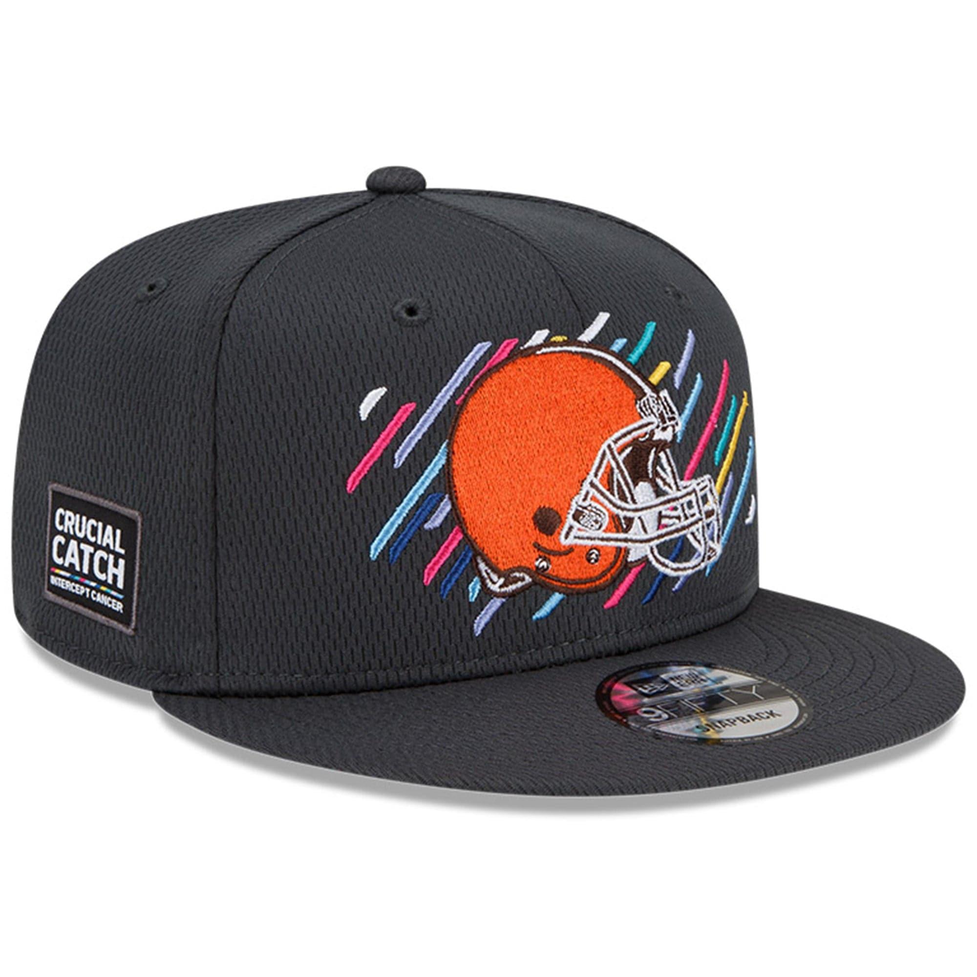 New Era Caps Cleveland Browns New Era NFL 2021 Crucial Catch 9FIFTY Snapback Hat - Steel