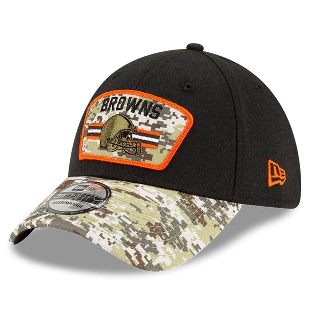 New Era Caps Cleveland Browns New Era NFL 2021 Salute To Service 39THIRTY Flex Fit Hat - Black