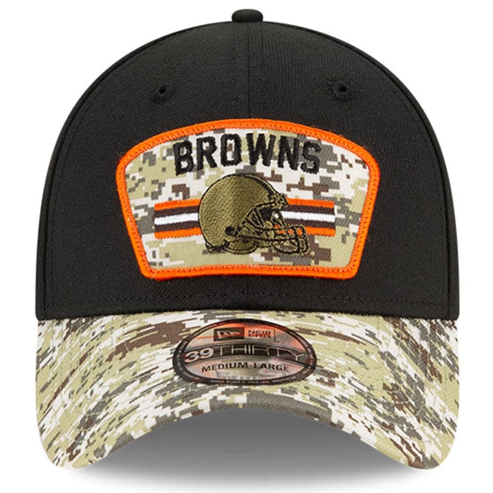 New Era Caps Cleveland Browns New Era NFL 2021 Salute To Service 39THIRTY Flex Fit Hat - Black