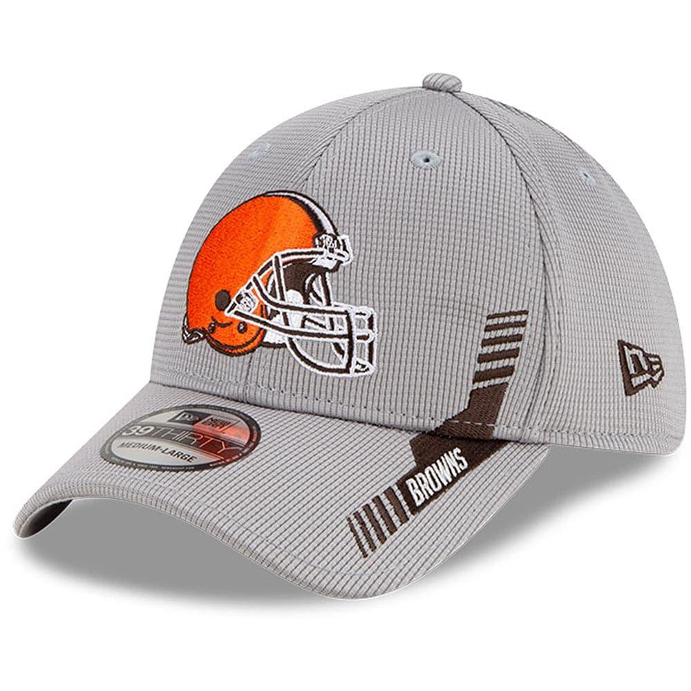 New Era Caps Cleveland Browns New Era NFL 2021 Sideline Home 39THIRTY Flex Fit Hat - Grey