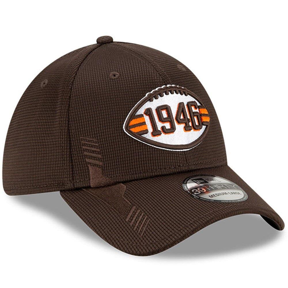 New Era Caps Cleveland Browns New Era NFL 2021 Sideline Home Throwback 39THIRTY Flex Fit Hat - Brown