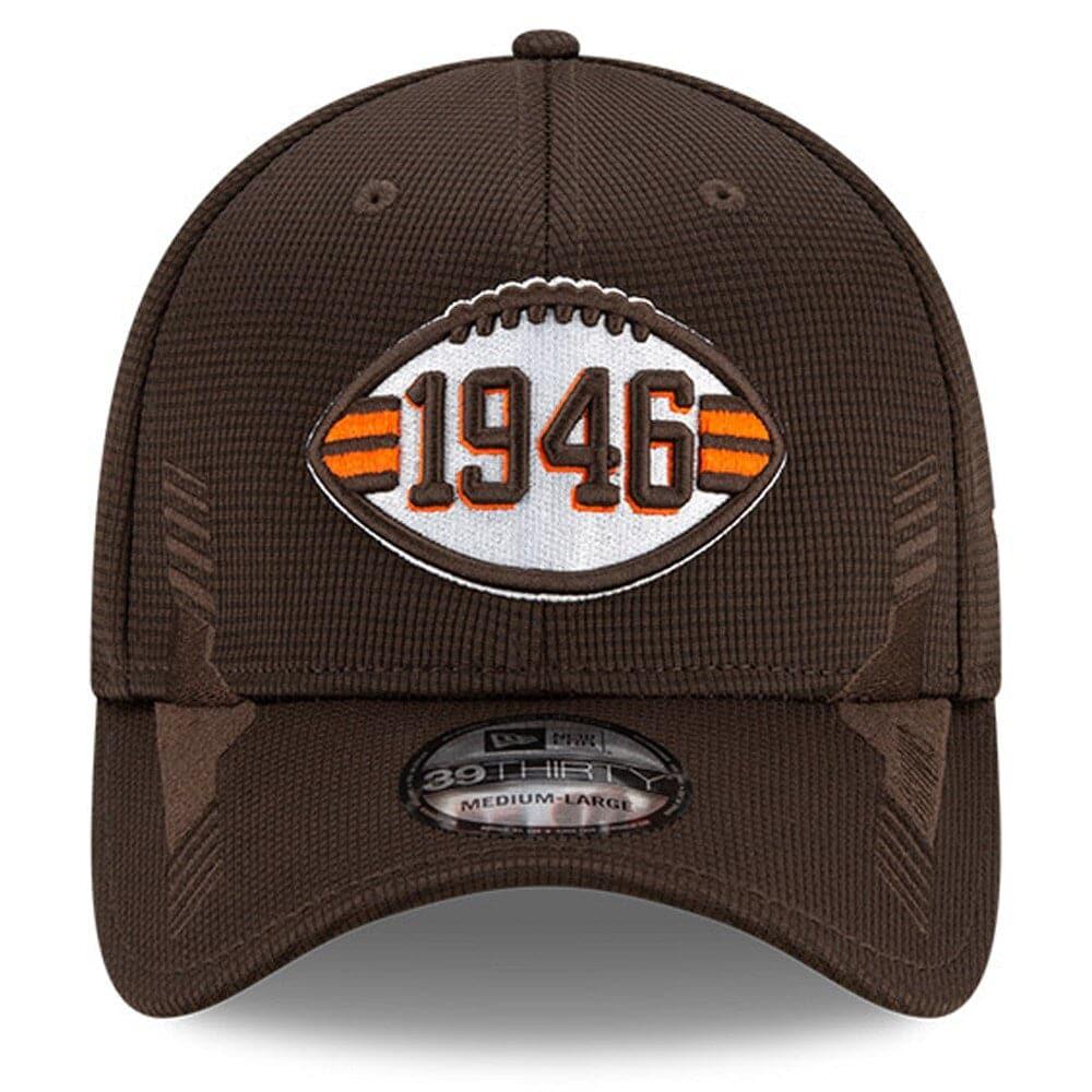 New Era Caps Cleveland Browns New Era NFL 2021 Sideline Home Throwback 39THIRTY Flex Fit Hat - Brown