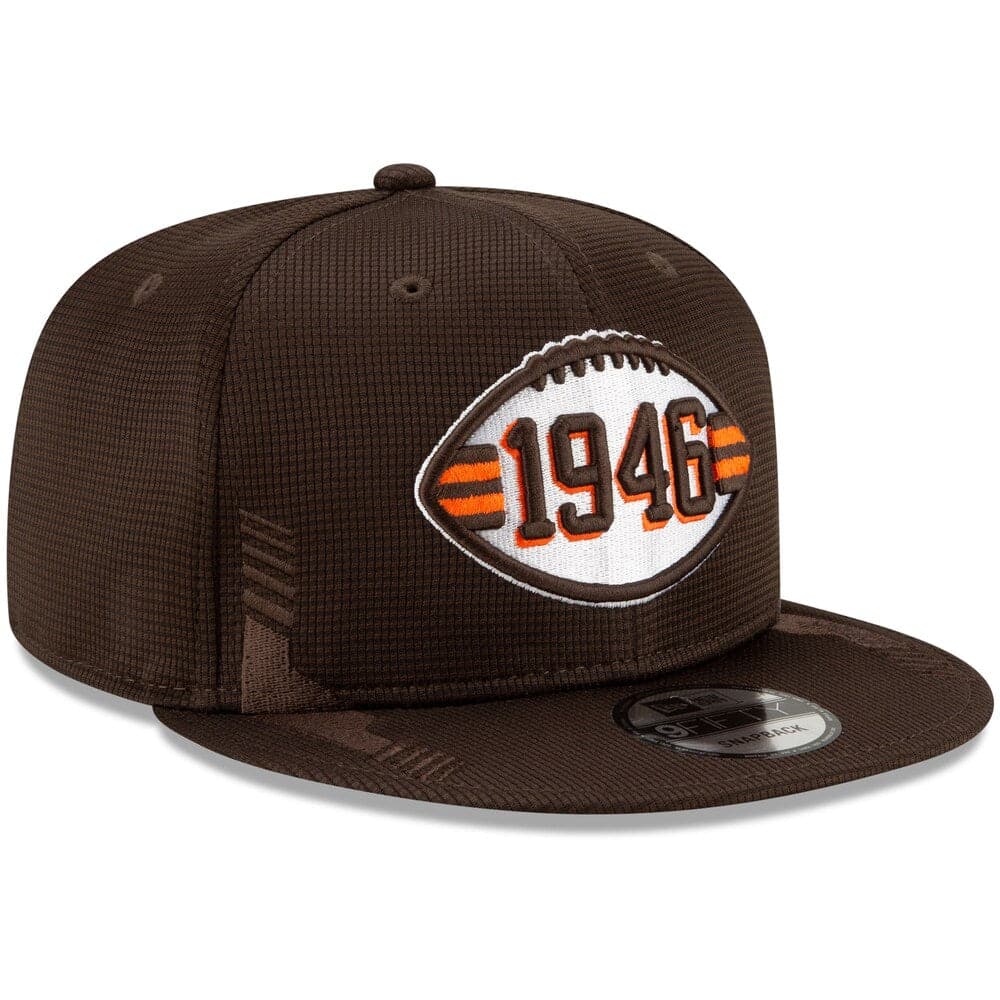 New Era Caps Cleveland Browns New Era NFL 2021 Sideline Home Throwback 9FIFTY Snapback Hat - Brown