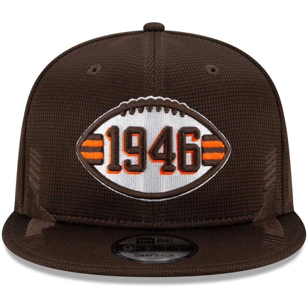 New Era Caps Cleveland Browns New Era NFL 2021 Sideline Home Throwback 9FIFTY Snapback Hat - Brown