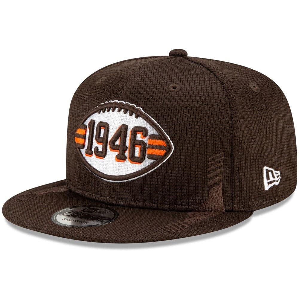 New Era Caps Cleveland Browns New Era NFL 2021 Sideline Home Throwback 9FIFTY Snapback Hat - Brown