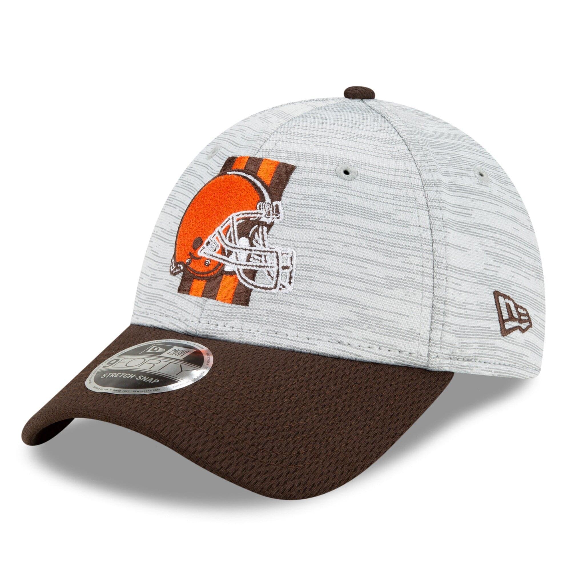 New Era Caps Cleveland Browns New Era NFL 2021 Training Camp 9FORTY Curve Stretch Snapback Hat - Grey