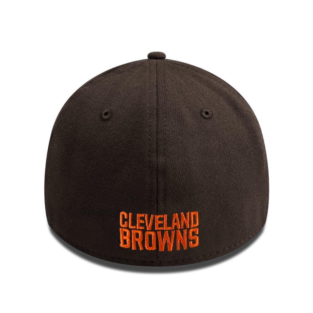 New Era Caps Cleveland Browns New Era NFL Wordmark 39THIRTY Flex Fit Curve Hat - Brown