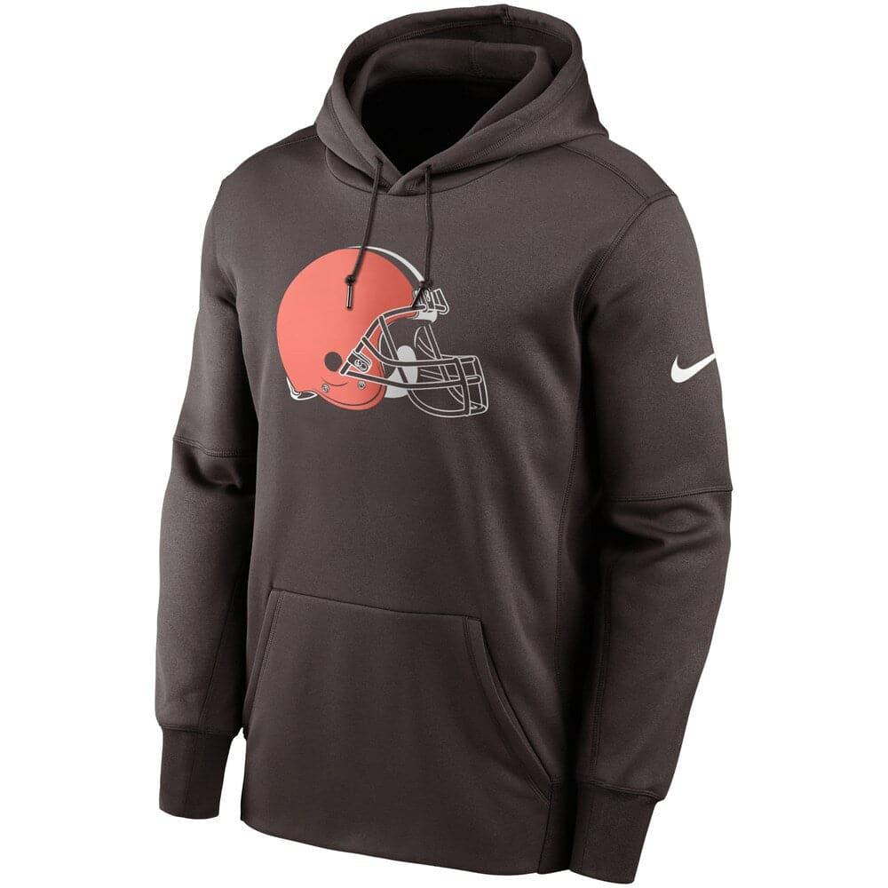 Nike Jumpers Cleveland Browns Nike NFL Prime Logo Therma Hoodie Jumper - Brown