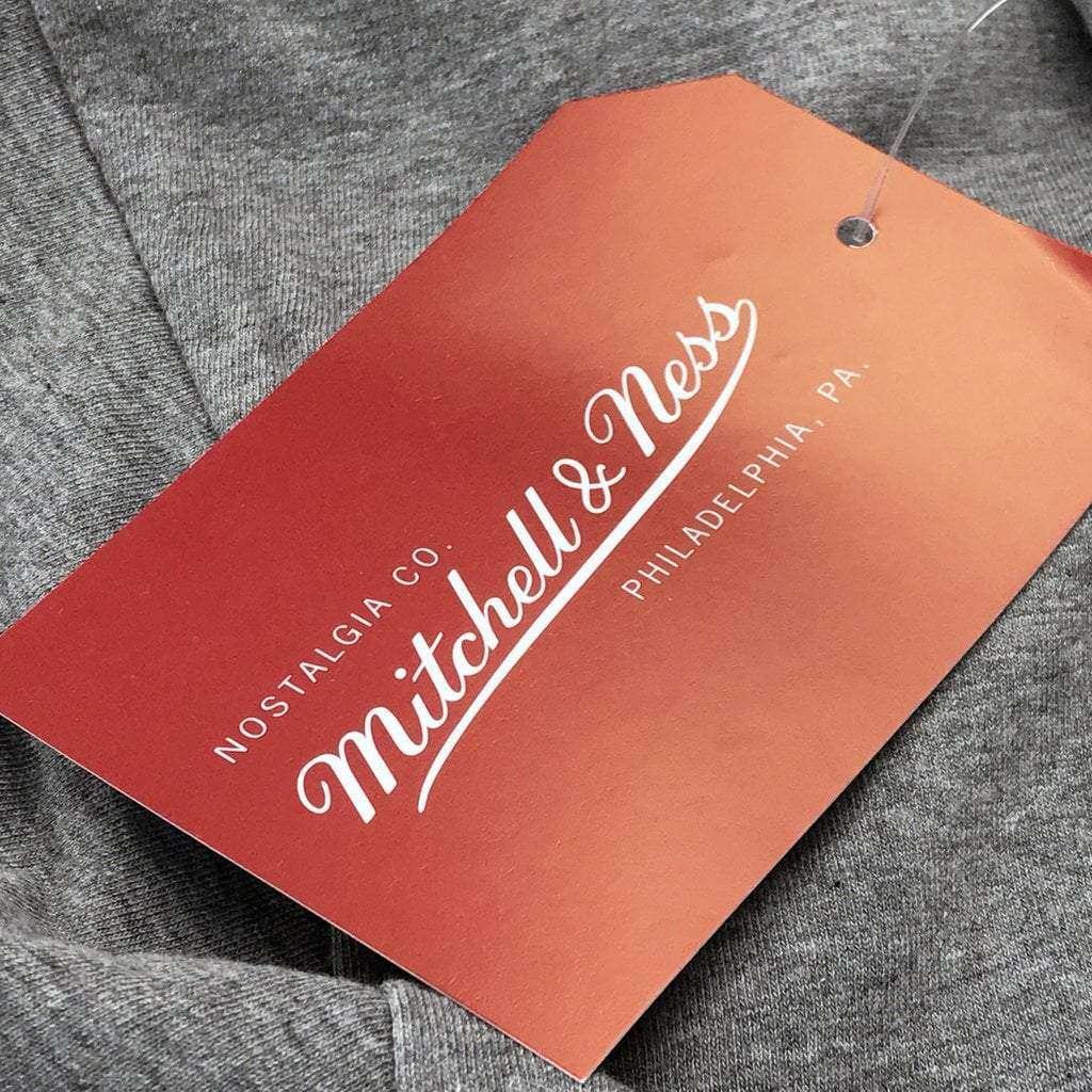 Mitchell And Ness Long Sleeve Tees Cleveland Cavaliers Mitchell & Ness NBA Cropped XL Long Sleeve T-Shirt - Heather Grey