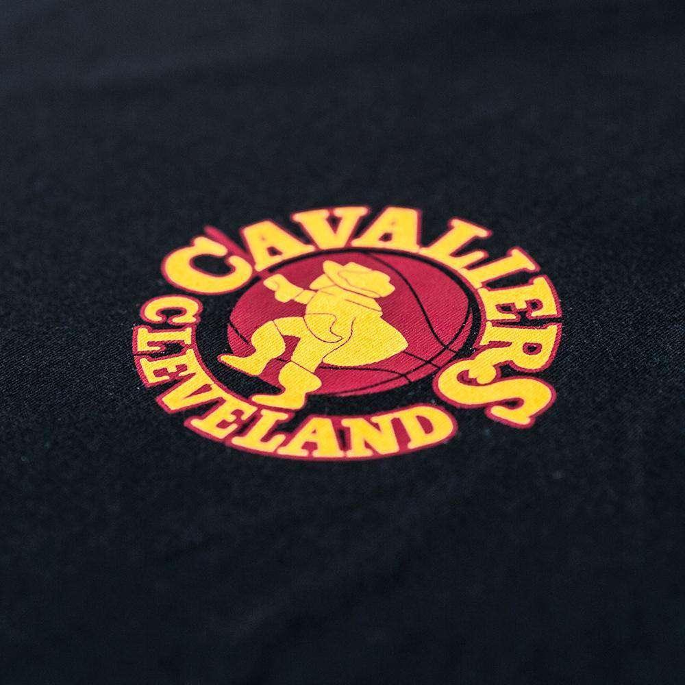 Mitchell And Ness Long Sleeve Tees Cleveland Cavaliers Mitchell & Ness NBA Iconic Long Sleeve T-Shirt - Black