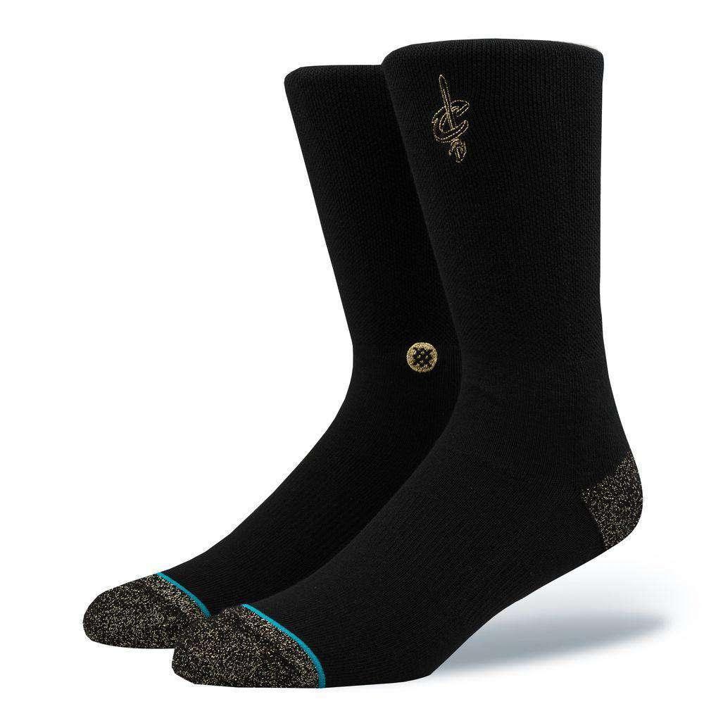 Stance Socks Medium (6-8.5 US) Cleveland Cavaliers Stance NBA Gold Trophy Crew Socks - Black