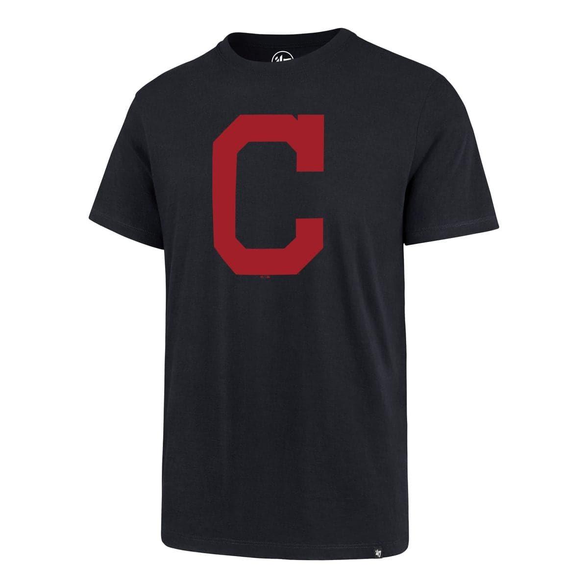 47 Brand T-Shirts Cleveland Indians '47 MLB Team Imprint Splitter T-Shirt - Navy
