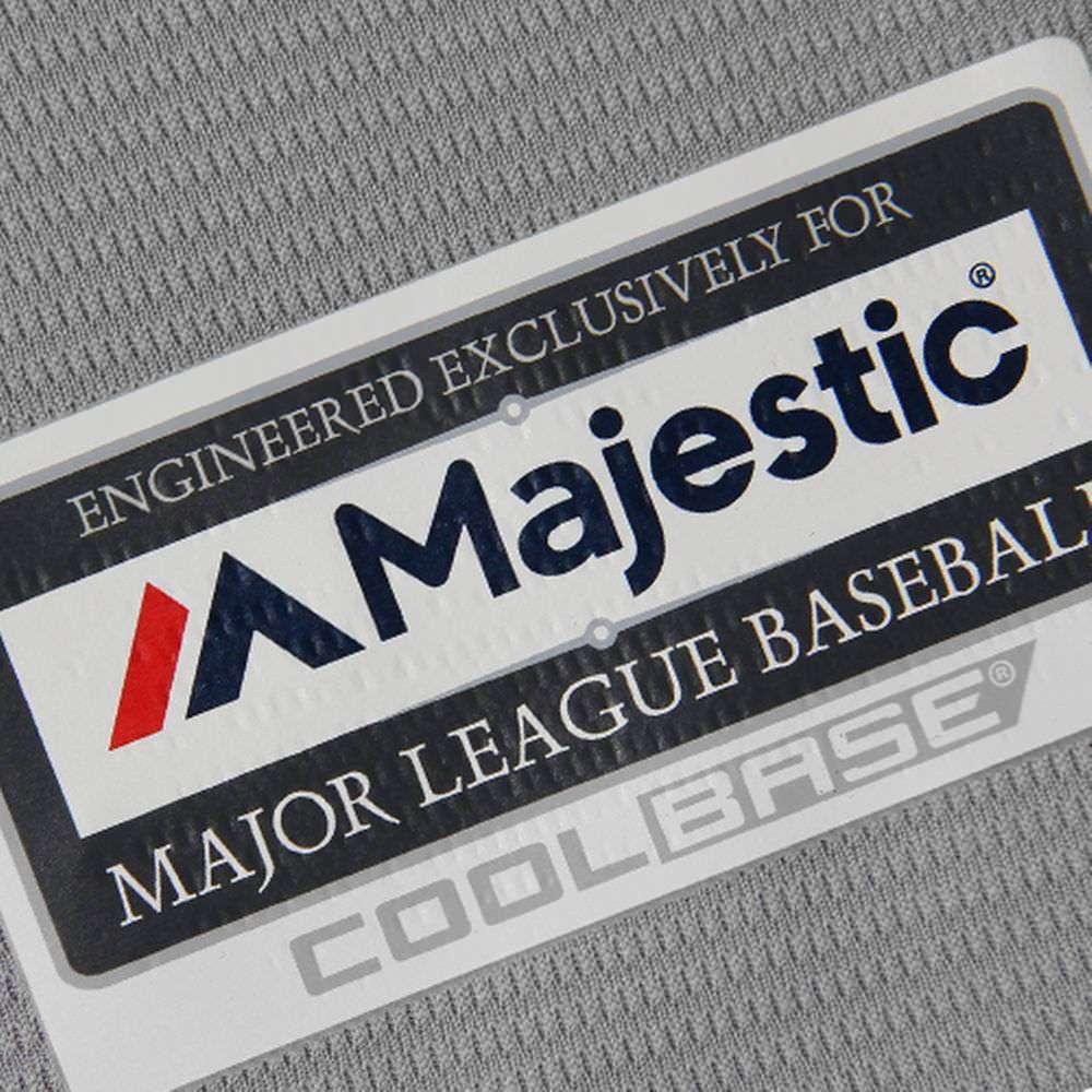 Majestic Athletic Jerseys Cleveland Indians Majestic MLB AC Cool Base Replica Jersey - Grey