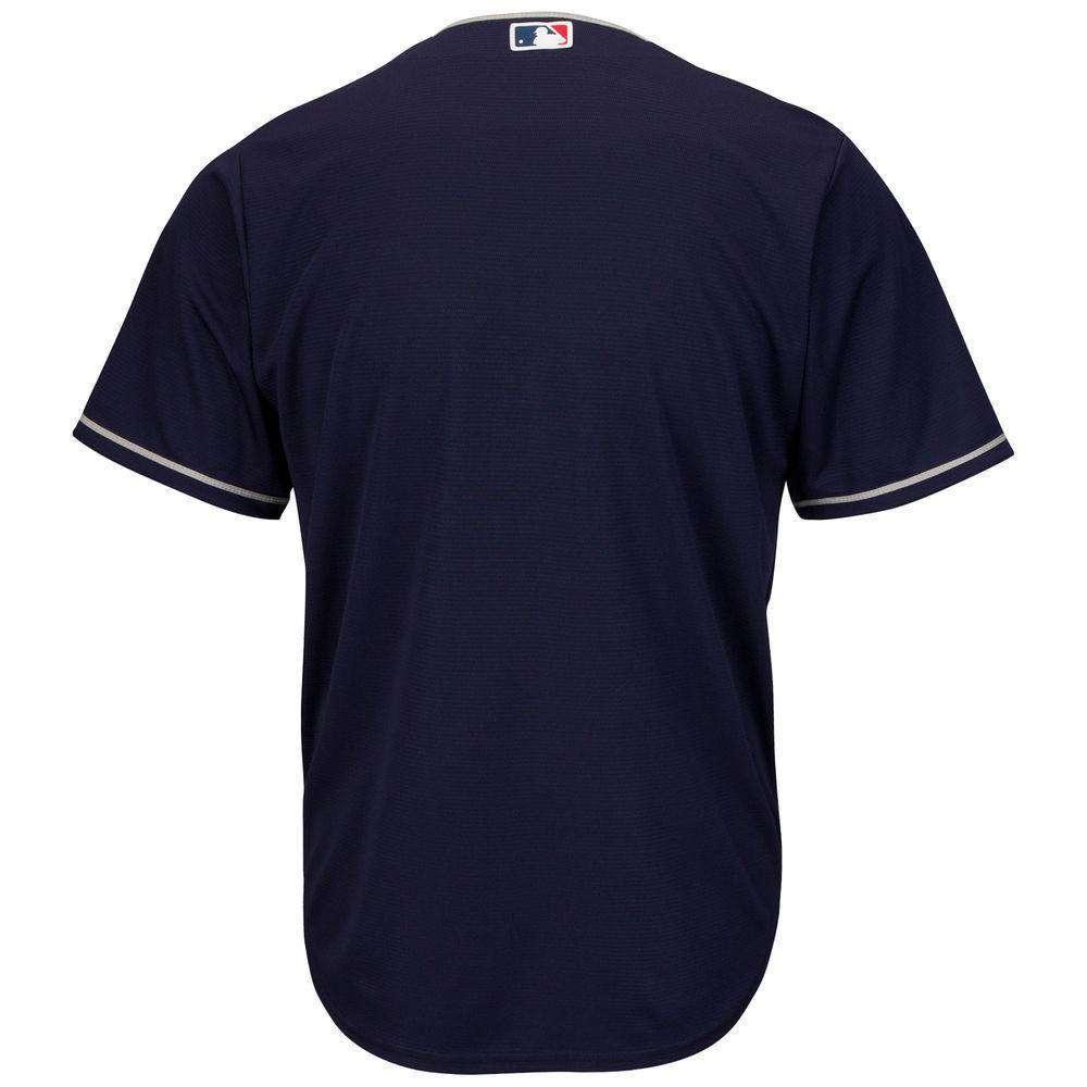 Majestic Athletic Jerseys Cleveland Indians Majestic MLB AC Cool Base Replica Jersey - Navy