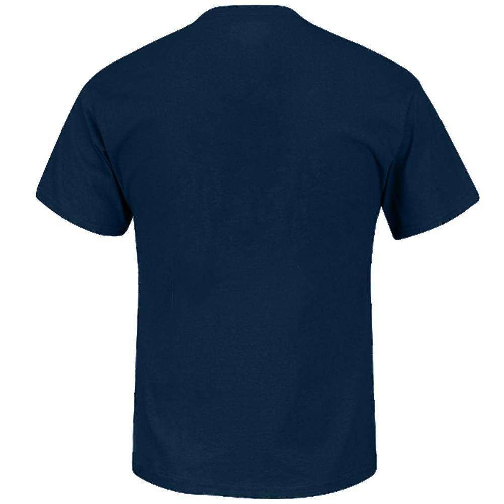 Majestic Athletic T-Shirts Cleveland Indians Majestic MLB Authentic Team Drive T-Shirt - Navy