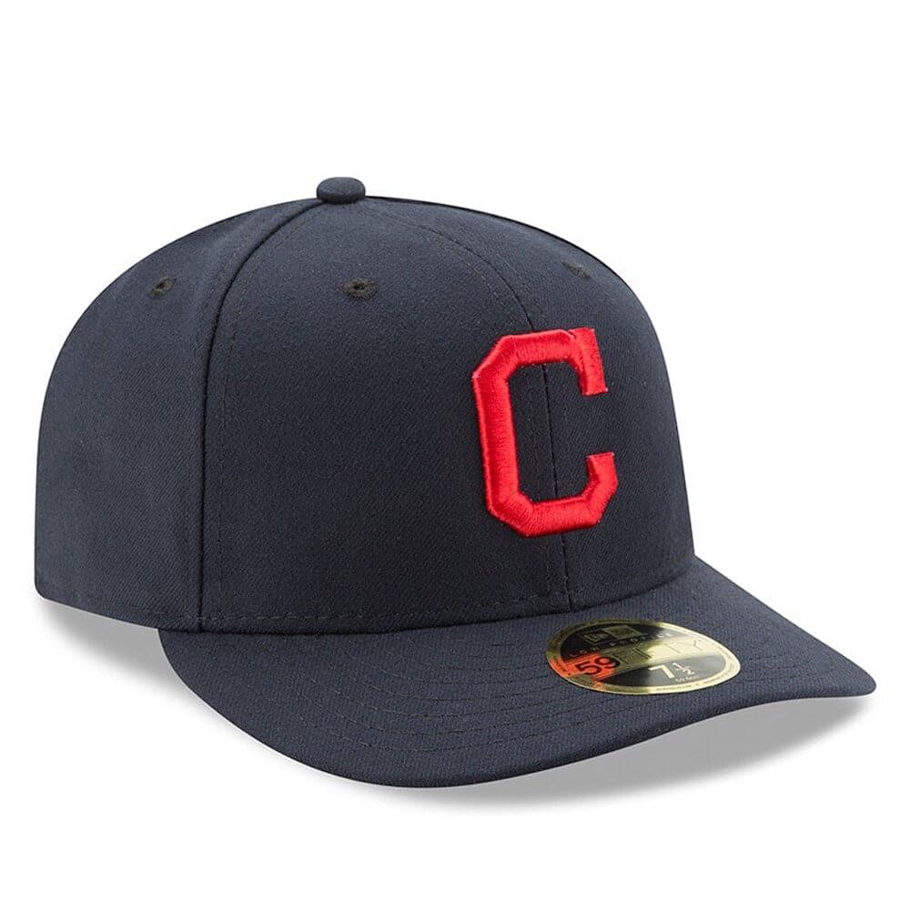 New Era Caps Cleveland Indians New Era MLB AC On-Field Road Low Profile 59FIFTY Fitted Hat - Navy