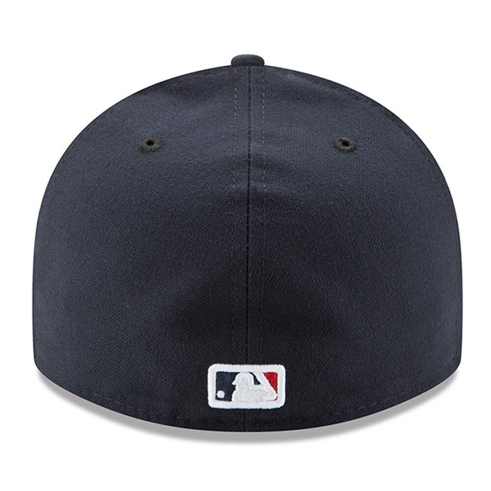 New Era Caps Cleveland Indians New Era MLB AC On-Field Road Low Profile 59FIFTY Fitted Hat - Navy
