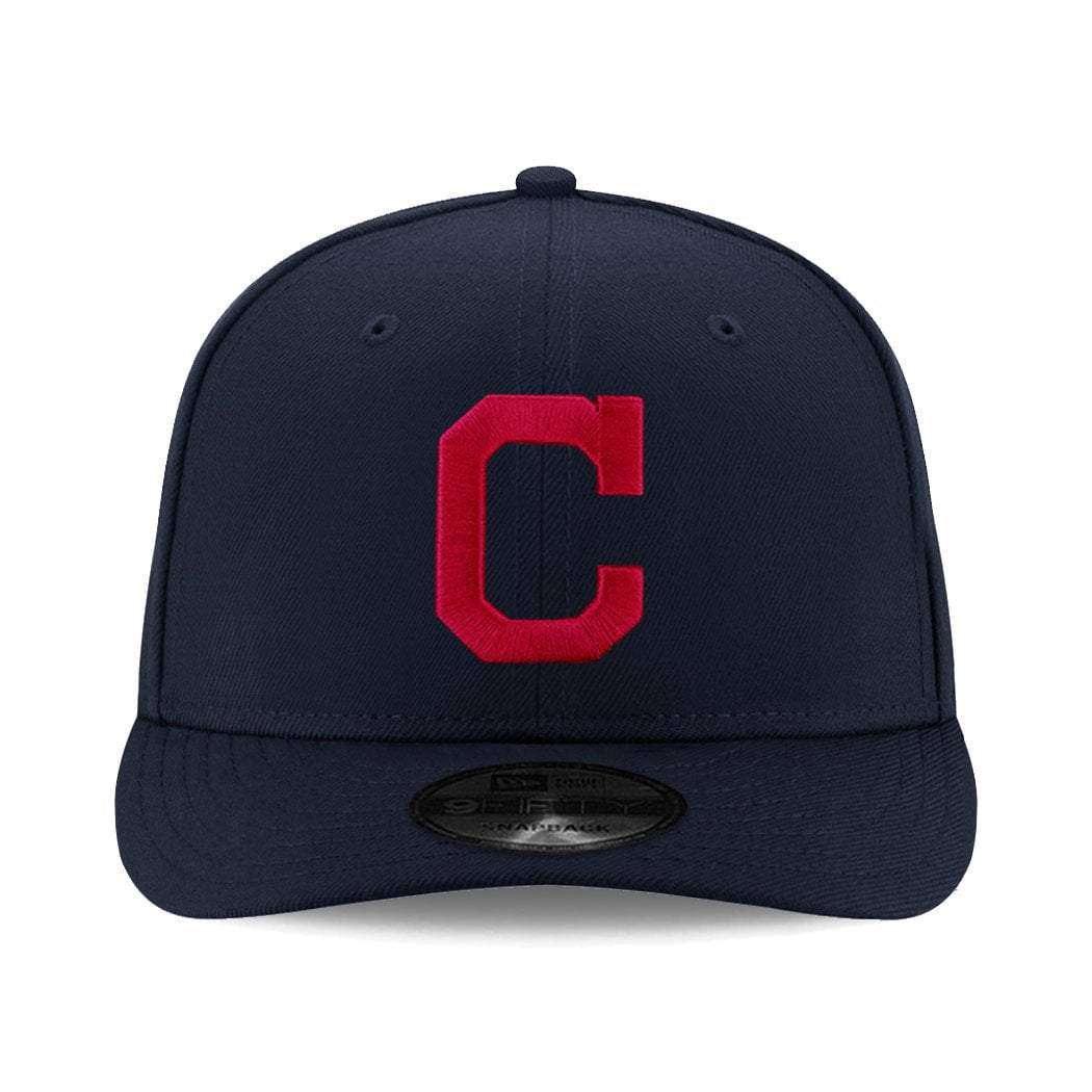 New Era Caps Cleveland Indians New Era MLB Team Pre-Curved 9FIFTY Snapback Hat - Navy
