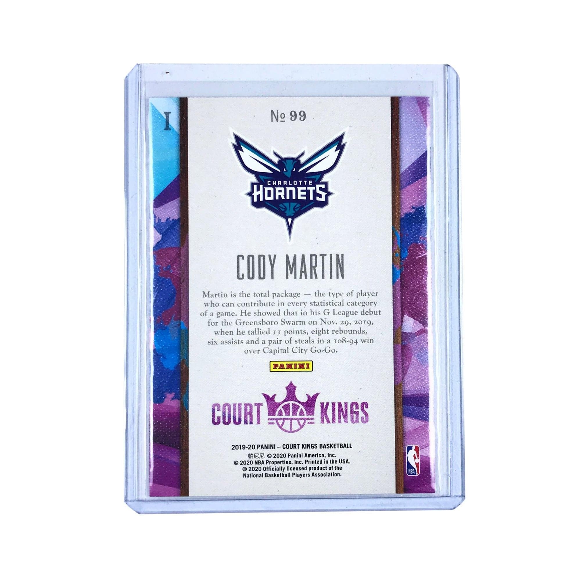 Panini Cards Cody Martin Charlotte Hornets 2019-20 Panini Court Kings NBA Level 1 Card