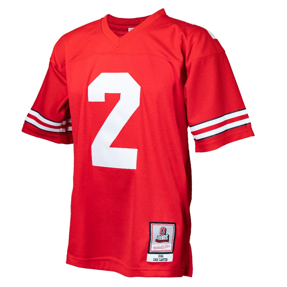 Mitchell And Ness Jerseys Cris Carter Ohio State Buckeyes 86-87 Mitchell & Ness NCAA Legacy Jersey - Red