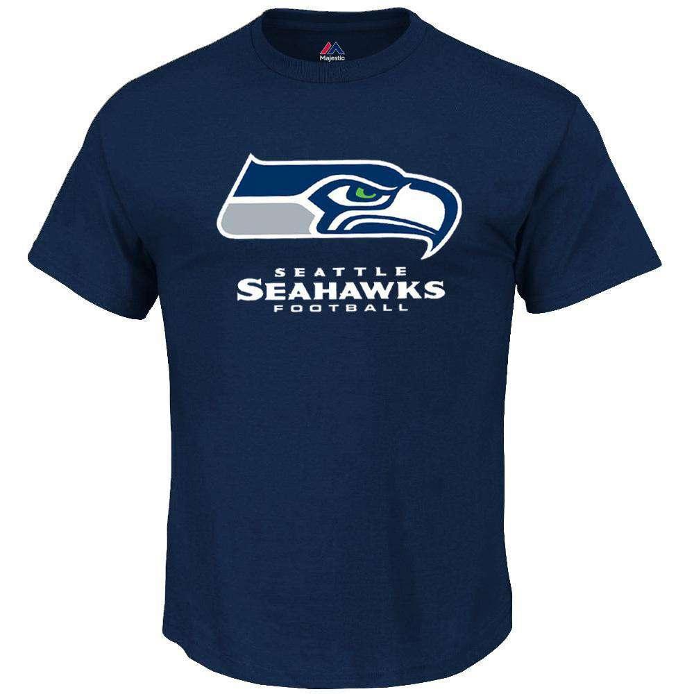 Seattle Seahawks Majestic NFL Critical Victory T-Shirt - Navy