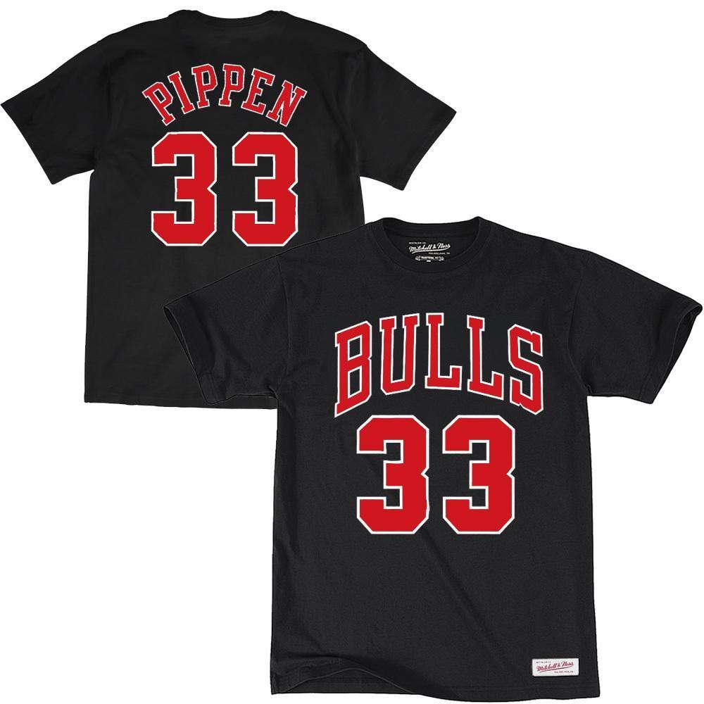 Scottie Pippen Chicago Bulls Mitchell & Ness NBA Player T-Shirt - Black