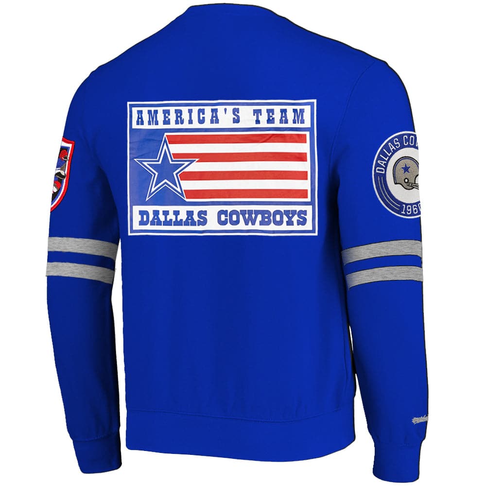 Mitchell And Ness Jumpers Dallas Cowboys Mitchell & Ness NFL All Over 2.0 Crew Jumper  - Grey