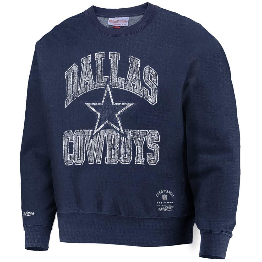 Mitchell And Ness Jumpers Dallas Cowboys Mitchell & Ness NFL Ivy Arch Vintage Crew Jumper - Faded Navy