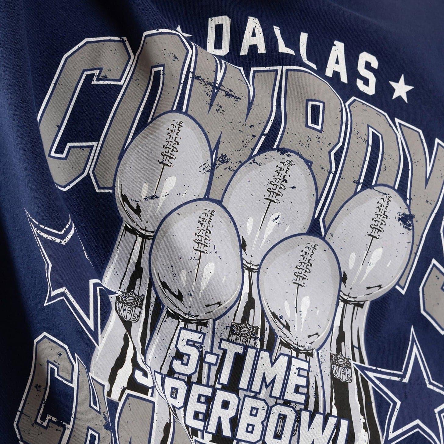 Mitchell And Ness T-Shirts Dallas Cowboys Mitchell & Ness NFL Lombardi Vintage T-Shirt - Vintage Blue