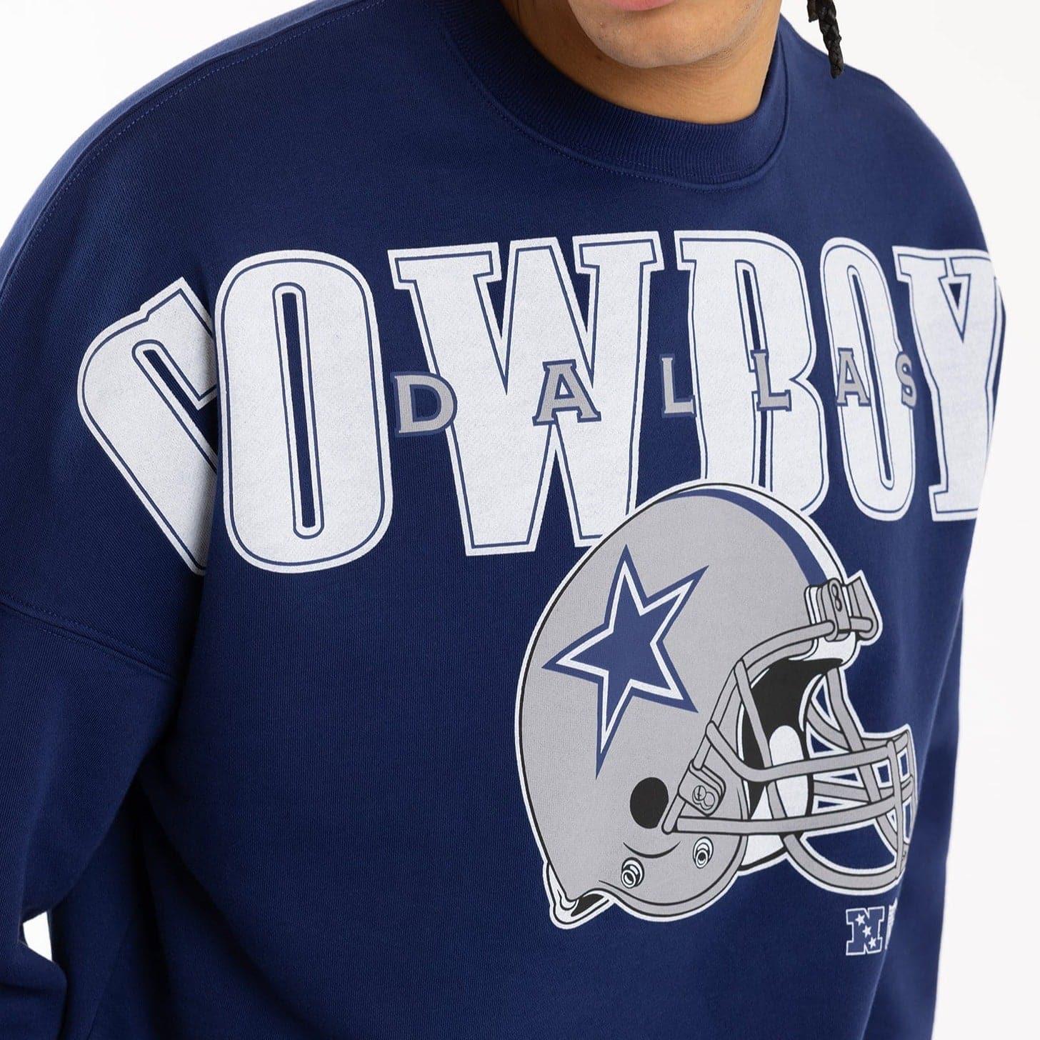 Mitchell And Ness Jumpers Dallas Cowboys Mitchell & Ness NFL Team Stretch Vintage Crew Jumper - Blue